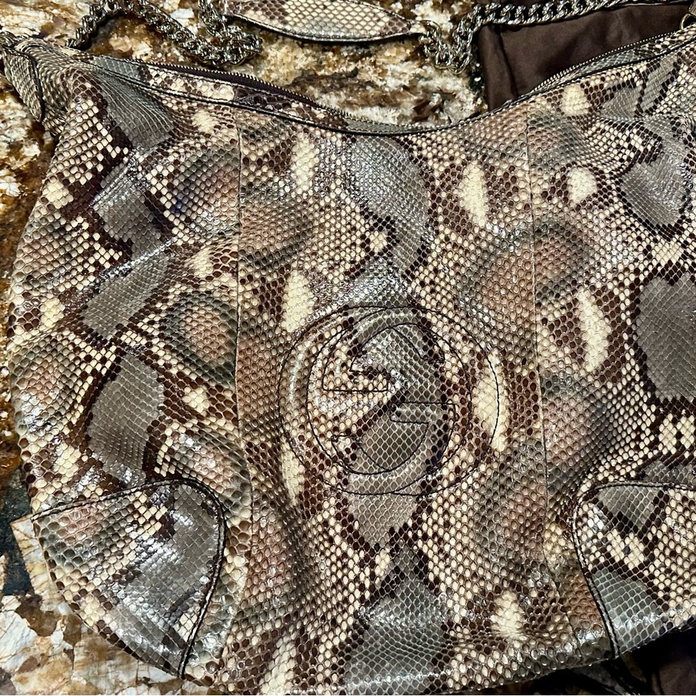 Gucci Python Pattern Shoulder Bag - image 3